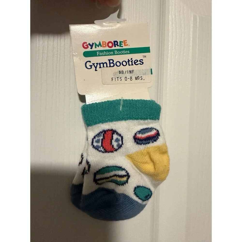 Gymboree Vintage Retro Infant Baby Socks Gym Booties Balls